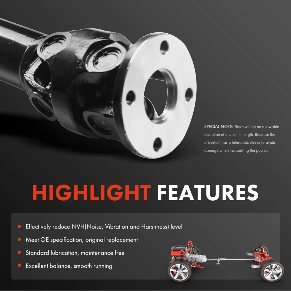 Rear Side Driveshaft Prop Shaft for Ford Explorer 1995 1996 V6 4.0L 4WD 2 Door - Image 4 of 4