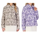 Bed Jacket Slenderella Ladies Waffle Fleece Damask Pattern Button Up House Coat