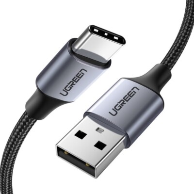 Ugreen Schnellladekabel USB Typ C Grau USB- Standard aus Aluminium Quick Charge