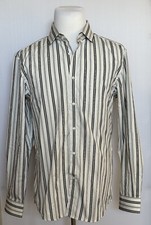 Ralph Lauren Purple Label Men's Striped Black/White Dress Shirt 16.5 IT NWT 495