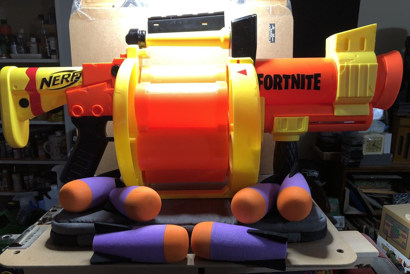 Nerf Gun Fortnite GL Blaster Grenade Launcher Boy's Toy Gun Gift Kid Foam  Rocket