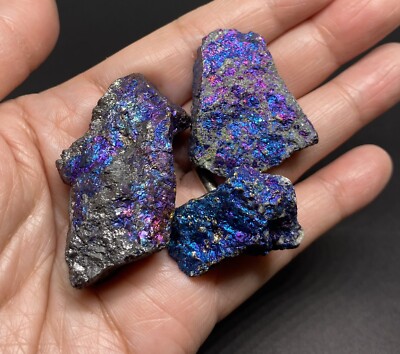 Chalcopyrite Genuine Stones From Mexico 3 Pcs 86g Total