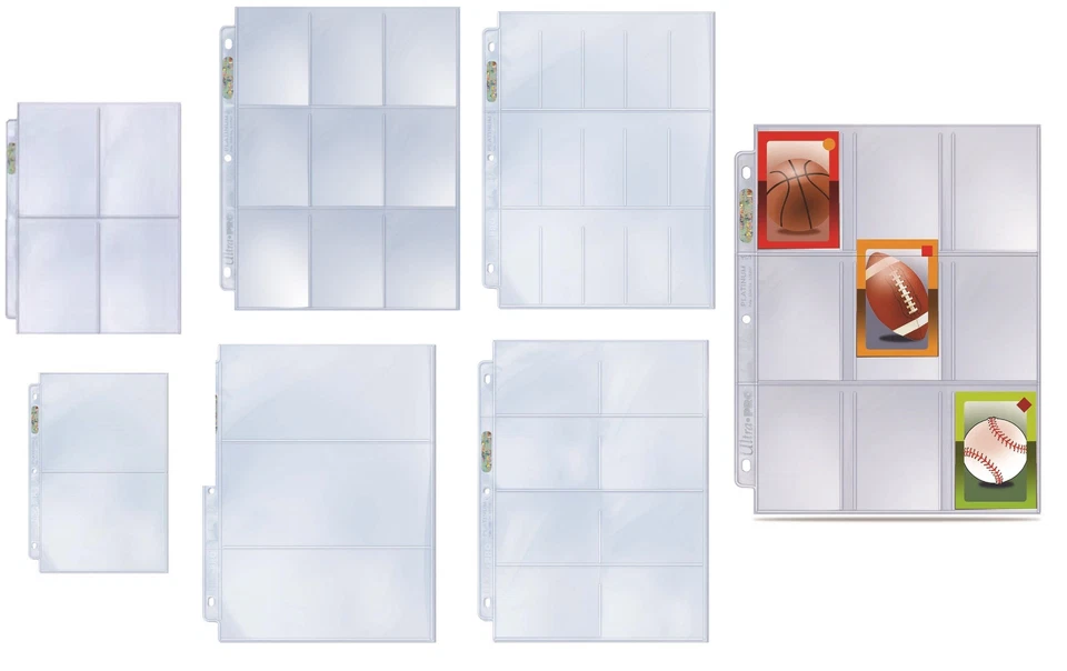 (Paquete de 25) Páginas de carpeta de bolsillo Ultra Pro para álbumes de 3 anillos tarjetas, juegos, fotos Foto 2 de 2