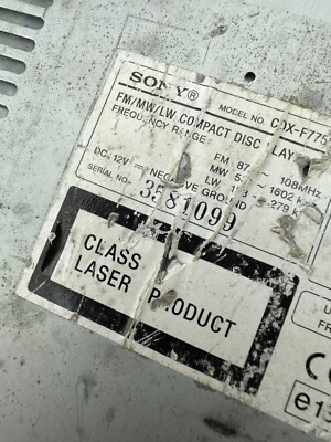 SONY DRIVE SHX CDX F7750cd mp3 radio stereo module | eBay