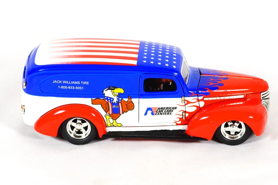 Liberty Classics 1941 Chevy Jack Williams Neumáticos Patriótico Diecast Hot Rod RARO Foto 4 de 4
