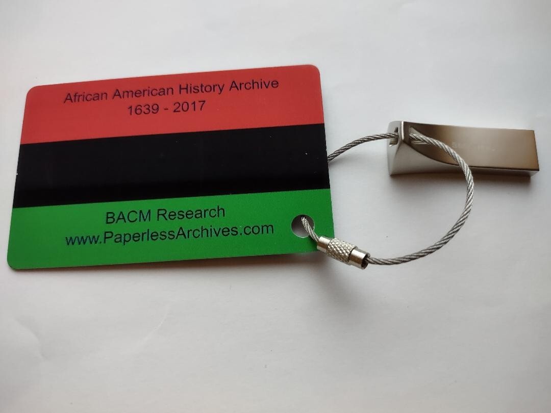 African American Historical Documents 1639 - 2017 USB Drive