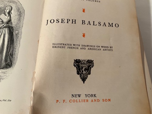 The Works of Alexandre Dumas 1902 **Joseph Balsamo** P. F. Collier & Son - Picture 9 of 10