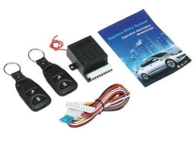 KIT CHIUSURA CENTRALIZZATA UNIVERSALE PER AUTO CON 2 TELECOMANDI CENTRALINA AUTO