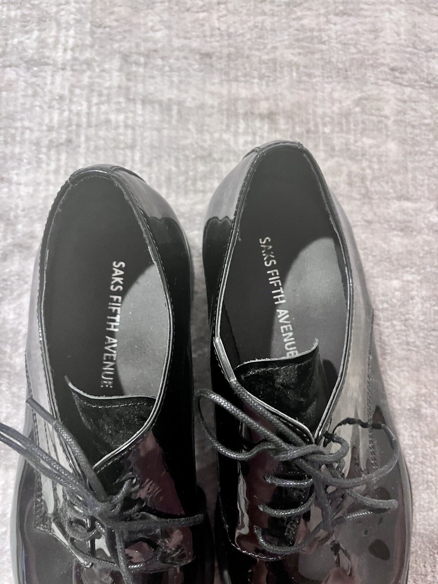 Saks Fifth Avenue Men’s Tuxedo Black Lace up Oxford Shoes - Size 8M Saks Fifth Avenue Men main image 4