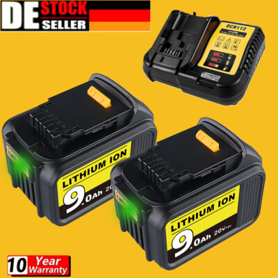 Für DeWalt 18V 9,0Ah DCB184 Akku XR Li-Ion Batterie DCB182 DCB205-2 DCB200-2 Neu