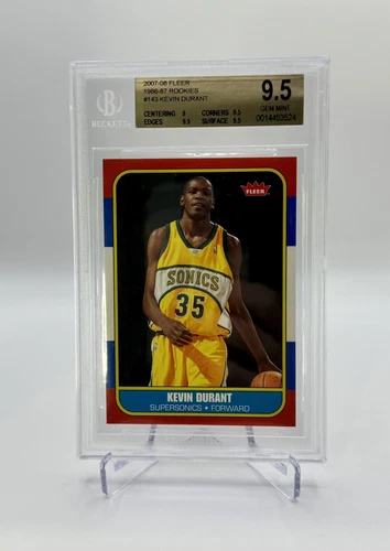 2007 Fleer Kevin Durant '86 Retro Rookies #143 BGS 9.5 GEM MINT