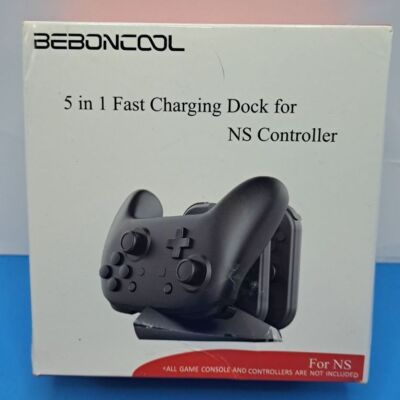 Beboncool Charging Dock 5 In 1 Nintendo Switch Joy Con Pro Controller Stand NEW