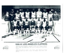 1990 1991 LOS ANGELES CLIPPERS  TEAM  PHOTO  BASKETBALL  BO KIMBLE HARPER NBA