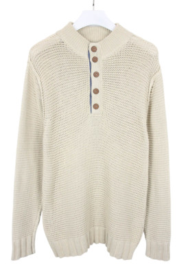 No Nationality NN07 Hogson Pullover Herren Groß Strickpullover 1/4 Knopf Hals