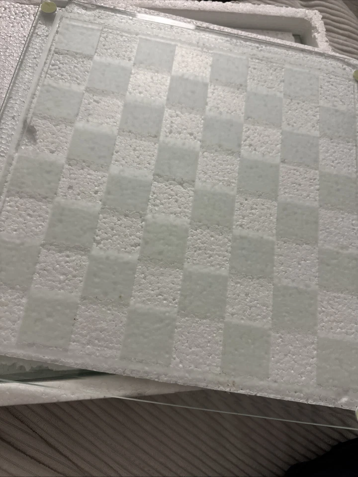 ALL GLASS Boards & GamePieces. 4 IN 1 COMBO Chess Backgammon TicTacToe Checkers - Image 2 of 4