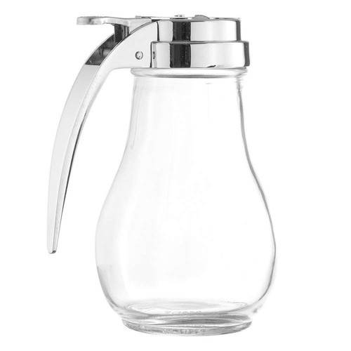 (2 Pack)14Ounce Glass Syrup Dispenser, Retro Style Jar Syrup