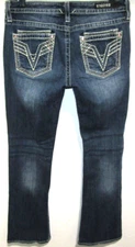 VIGOSS SLIM BOOT CLASSIC FIT DARK WASH DENIM JEANS WOMENS SIZE 29
