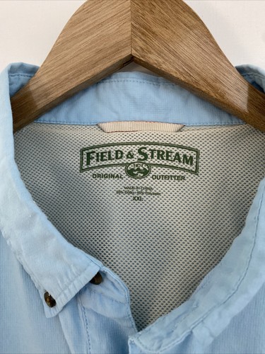 Field & Stream Men's Button-Down Blue Camping Hiking Fishing Shirt - Size XXL - Picture 3 of 5