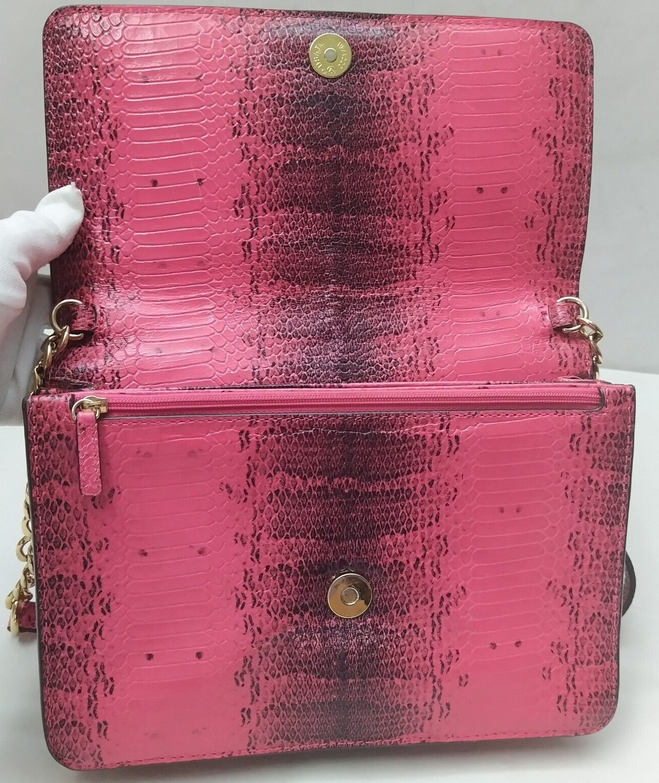 Michael Kors Pink Leather Python Printed Chain St… - image 17