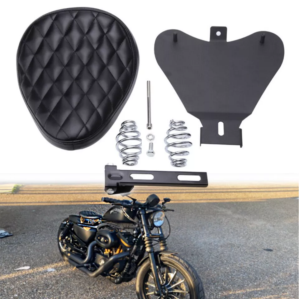 Black Motorcycle Solo Seat 3" Spring Base Saddle For Suzuki Marauder VZ 800 BR9 - Image 3 of 4