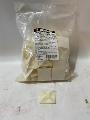 Lot Of 93 Burndy  CTB150RA4C Cable Tie Mounting Base Mint Stud Hole #10