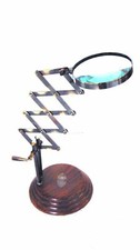 Nautical Antique Brass Vintage Collectible Home decor Magnifying glass 