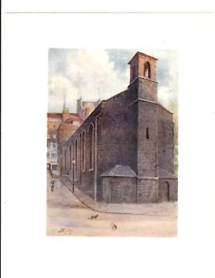 James S. Ogilvy 1911 Colour Plate London Chapel Royal,Savoy