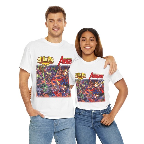 JLA Avengers T-Shirt - DC Comics/Marvel Team-Up - Classic George Perez Art - Picture 11 of 91