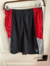 Spyder - Elastic Waist Athletic Shorts - Black Red - Boys Size XL