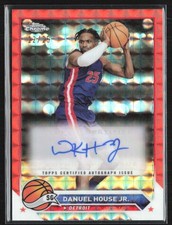 Danuel House Jr. 2023-24 Topps Chrome Orange Geometric Refractor Auto /25