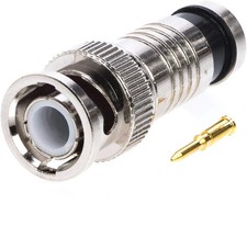 RG59 Male Compression Coax Connector for CCTV Security Camera DVR Systems 50 PAC