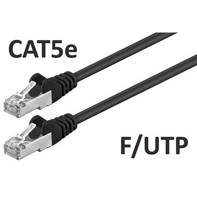 Cat 5e Patchkabel RJ-45 3m SCHWARZ  F/UTP