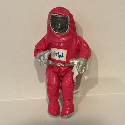 Intel Intel Inside Centrino Mobile Tech Plush Doll Original 1997 Pink Silver