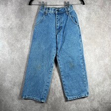 Vintage Solo Semore Jr. Jeans Boys 5/6 Blue Denim Straight Leg Casual 90s Y2K