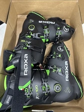 ROXA RFIT 100 SKIBOOTS, BLACK/GREEN, SIZE 26.5