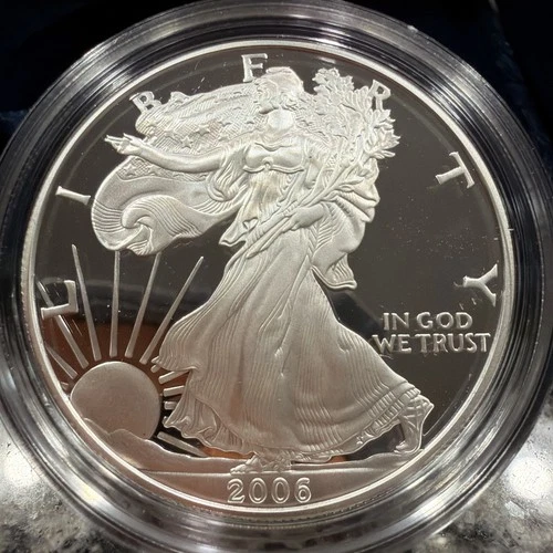 2006-W Proof American Eagle 1oz .999 Silver w/ Box & COA West Point 030613