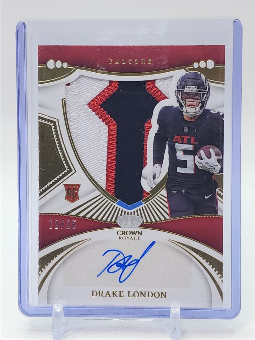 Drake London Panini Chronicles Crown Royale Silhouette Autograph #CRSDRL Prime