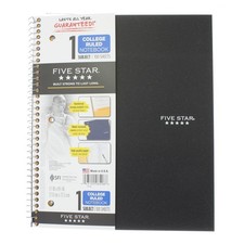 3 Pack Five Star Wirebound Notebook, 1 Subject, 100 Sheets, College Ruled, 11...