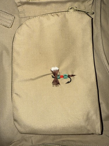 Lee Wulff Fly Fishing Apparel Utility Khaki Fishing Vest Multi Pocket/Pouch SZ L - Picture 2 of 15