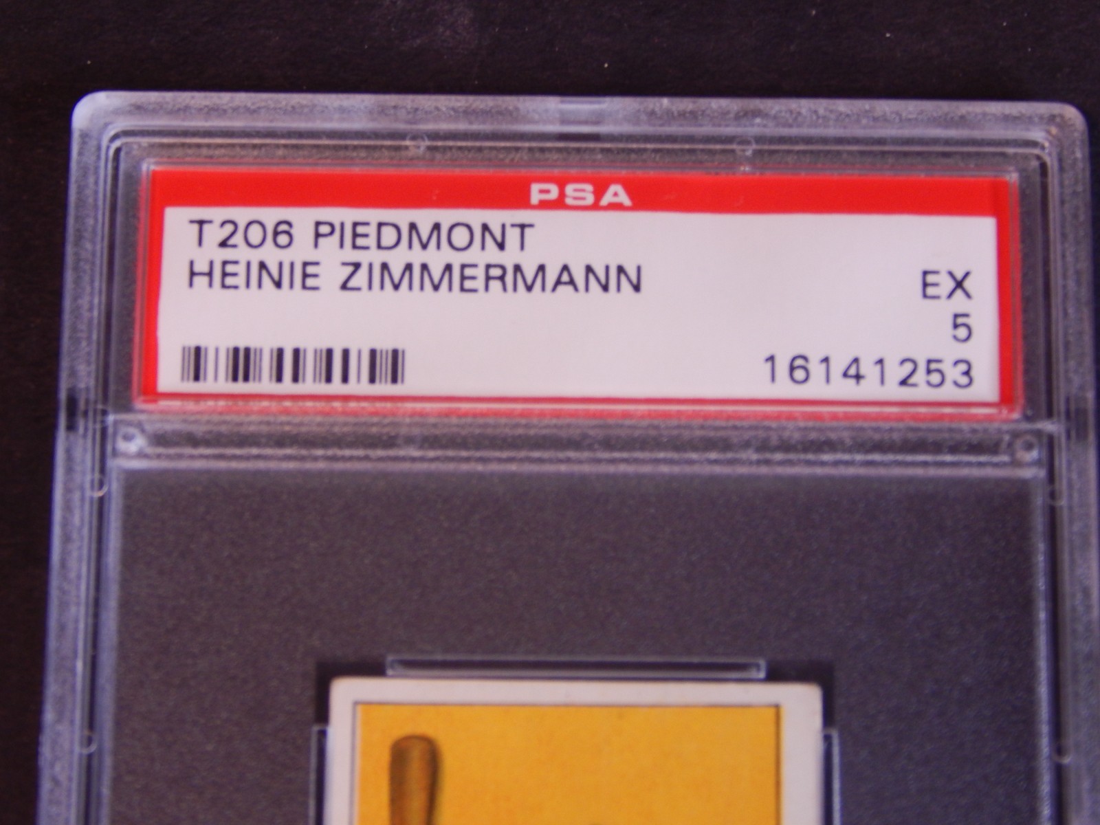 Vintage T206 Heinie Zimmermann Piedmont Back Tobacco Baseball Card PSA 5 view 2