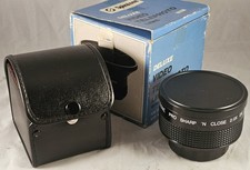 Spiratone Deluxe Sharp 'N Close 2X Teleconverter 58mm Mount w/Box Caps Pouch