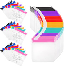 56 Pack Pill Pouch Bags, Zippered Translucent Medicine Organizer, Reusable Trave