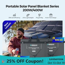 Renogy 200W 400W Solar Panel Blanket Portable Solar Suitcase Foldable Solar Pane