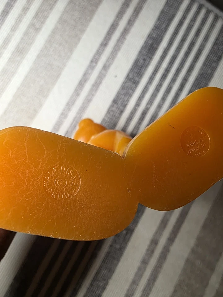 Figura de colección 1972 Marx Mickey Mouse naranja plástico duro 6" Walt Disney Prod Foto 2 de 4