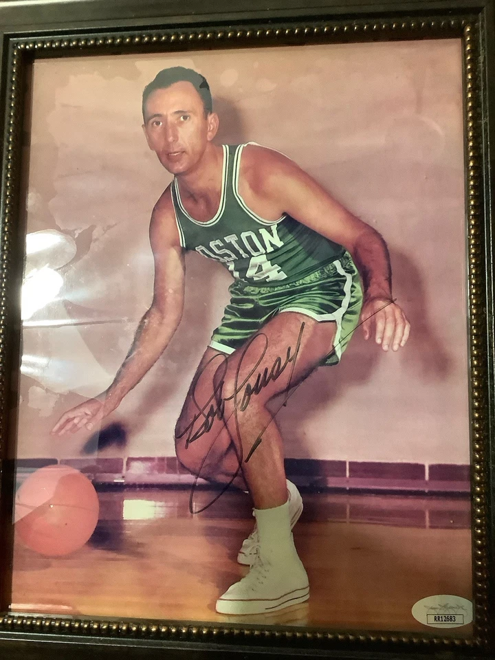 Foto autografiada de Bob Cousy en marco Boston Celtics (sin certificado de autenticidad) Foto 4 de 4