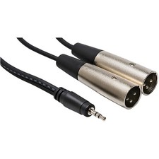 Hosa 3.5mm Male TRS to Dual XLR Male Stereo Breakout Y-Cable 3 m