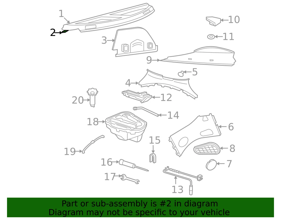 Suporte de acabamento de bandeja genuíno Volkswagen Pkg 1C0-863-534-D - Imagem 3 de 3