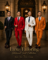 Men’s Elegant Tailored Three Piece Suit Wedding Business Outfit
