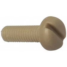 M4-0.70 x 35 mm Slotted Pan Machine Screw, Plain PEEK, 10 PK, PKM407-35PHS-01