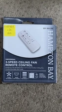 Hampton Bay White Universal 3-speed Ceiling Fan Remote Control with Dimmer